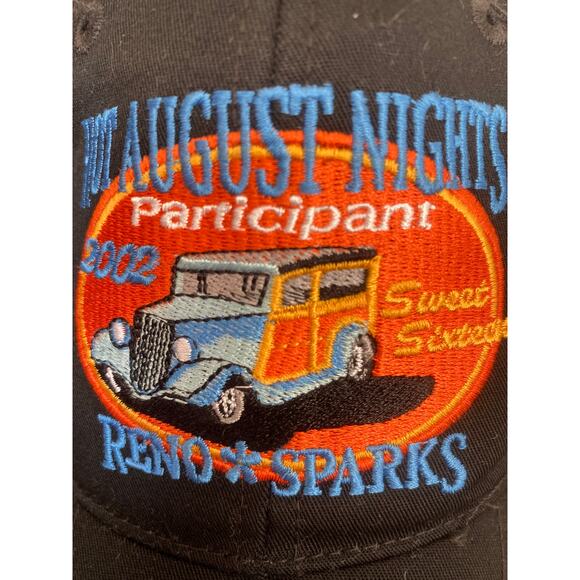 Y2K 2002 HOT AUGUST NIGHTS RENO SPARKF BLACK SNAP BACK HAT - Picture 2 of 6